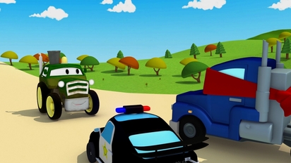 汽車城之警車和消防車-第36集　超級卡車需要援助！