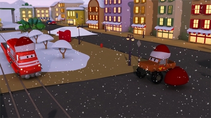 火車特洛伊 第一季-第54集　一大包禮物從聖誕老人的雪橇上掉落下來了