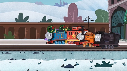 湯瑪士小火車: All Engines Go S26 (30分鐘版)-第7集　聖誕山/雪白繽紛